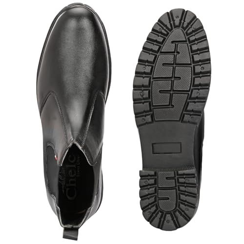 Generic Men's Black Synthetic Leather Chelsea Boots - Image 6