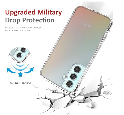 Image of Thermoplastic Polyurethane Slim Case For Samsung Galaxy A54,[Anti-Yellowing Technology] [Military Grade Drop Protection] Shockproof Hybrid Phone Case For Samsung Galaxy A54 5G-Crystal Clear