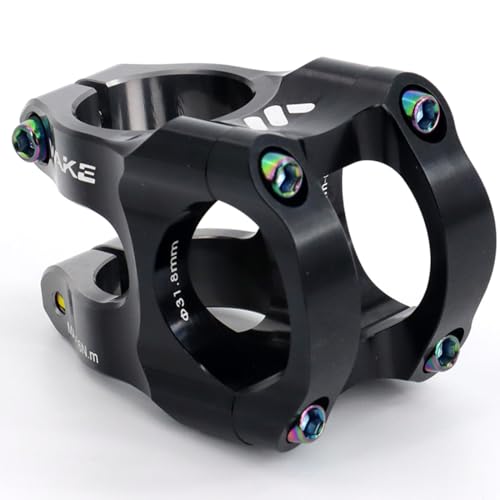 FOMTOR Bike Stem 31.8 Stem 35mm Mountain Bike Stem 0 Degree 31.8mm 35 mm Handlebar Short Stem for MTB BMX Road Bicycle Black Gray
