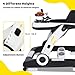 TODEFULL 6 in 1 Baby Walker, Baby Activity Center for Toddler, Walker Rocker Bouncer w/Adjustable Height Speed, Learning-Seated & Walk-Behind, Infant Walker w/Feeding Tray & Music Toys, Black