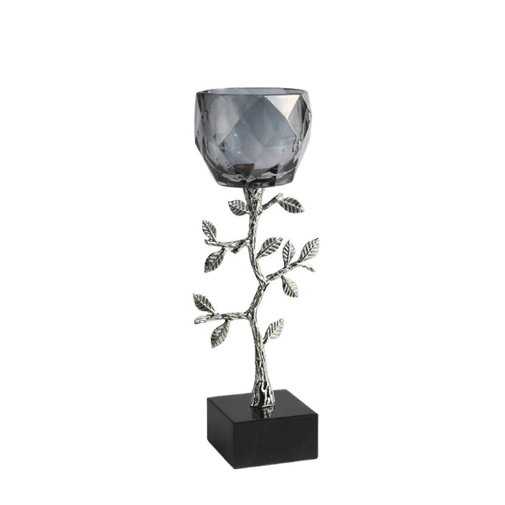 Eines A Candlestick Holders Household Glass Candle Holder Ornaments Living Room Desktop Romantic Candle Romatherapy Decoration Candlesticks Holders For Home Decor(A)