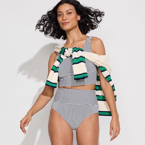 Lands' End Women's Tugless Tankini Top and High Waisted Bottom Swimsuit Set4