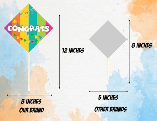 Image of Balloonistics inchCongrats inch Photo Booth Props (Pack of 10) - Congratulations Graduation & Promotion Party Decorations - Single-Sided Cardstock Photo Props with Bamboo Sticks for Weddings, Graduations & Success Parties (Photo Props - Pack of 10)