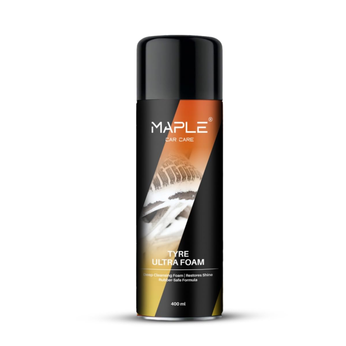 Maple Car Care Tyre Ultra Foam Spray Polish (400ml, Pack of 1) | Wet Look High Gloss Shine, Long Lasting Tyre Protection & Easy Spray Application for Car & Bike Tyres-image-23