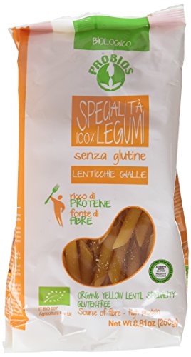 Probios Especialidad de Lentejas Amarillos Penne - Paquete de 12 x 250 gr - Total: 3000 gr