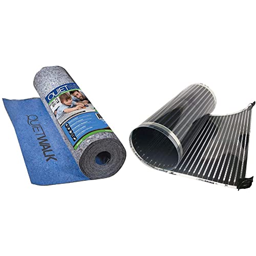 Quietwalk Laminate Flooring Underlayment, Compression Resistant And Moisture Protection & Quietwarmth Qwarm3X10F120 3 Foot, Black #TOP25