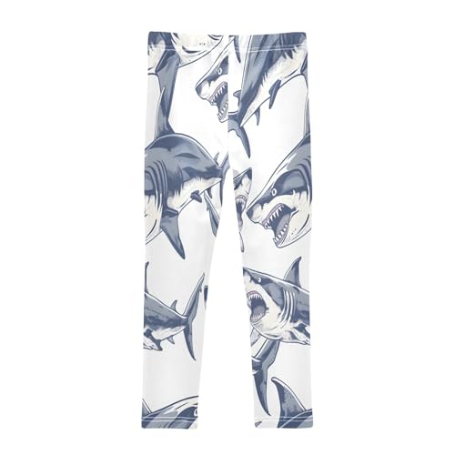 Toddler Girls Leggings Printed Yoga Pants Leggings Angry Shark for Kids2
