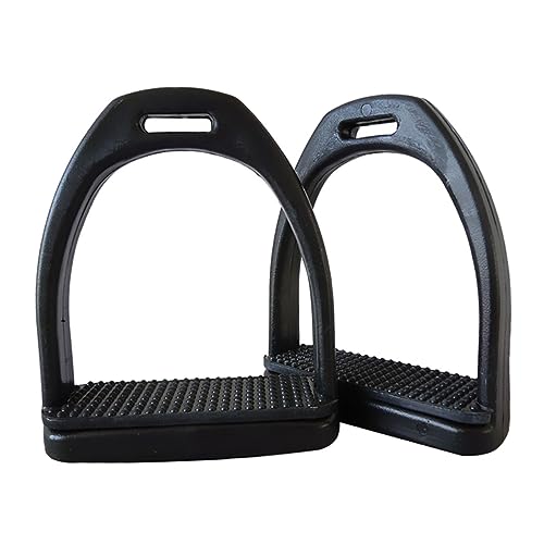 Étriers de cheval antidérapants accessoires de selle randonnée noir x2