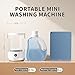 Asa Vea Portable Mini Washing Machine – Compact Small Washer for Underwear, Socks, Baby Clothes – Rechargeable Travel Washing Machine with 5/15 Min Modes, Type-C Charging