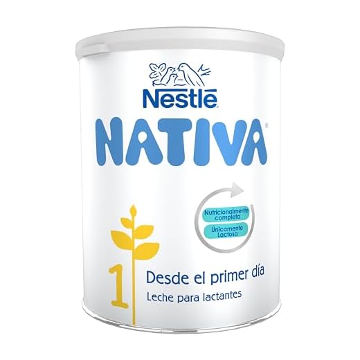 Nestlé NATIVA 1 Leche para bebés lactantes desde el inicio en polvo, bote de 800g