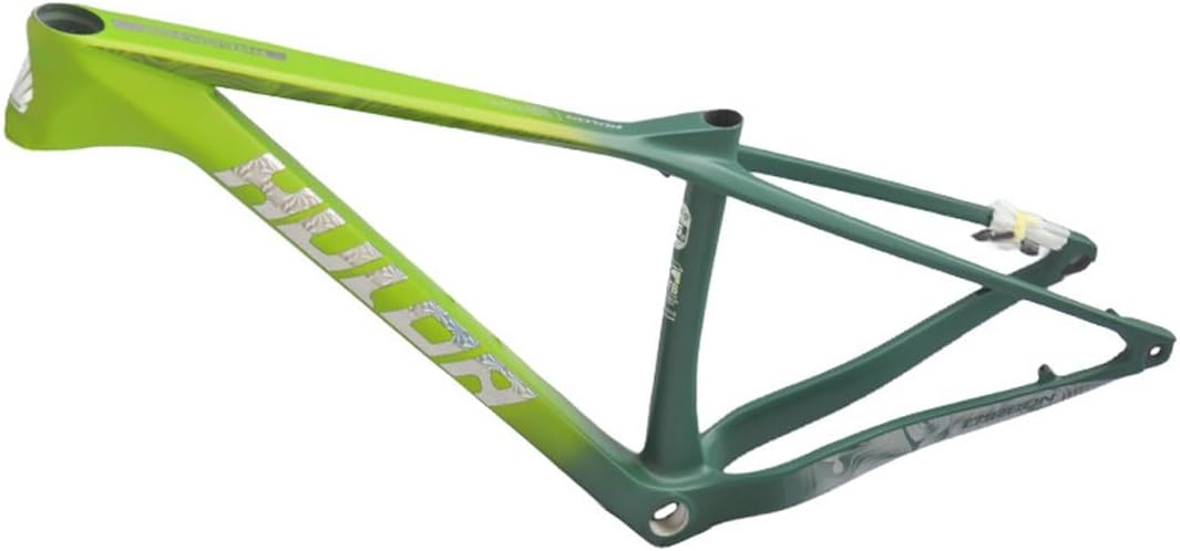 29er Mountain Bike Boost Frame 12*173mm Thru-Axle 15" 17" 19" XC Trail Racing Hardtail Bikes Frame Ultralight Carbon Fibre Disc Brake Frame, Max 2.35'' Tires Internal Routing(Black-grey,29*15")