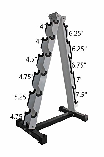 Ader Rubber Dumbbell Set- 5-30 Lb W/Rack & Mat #TOP2