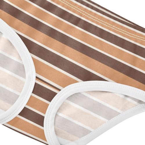 Yellow Brown Stripe Toddler Girls's Underwear 2T 23008674