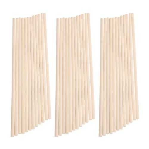 Healeved Palitos de Madera Redondos sin Terminar 150 Unidades 300 X 5 MM Varillas Artesanales Naturales para Manualidades Bricolaje Decoración y Proyectos Educativos