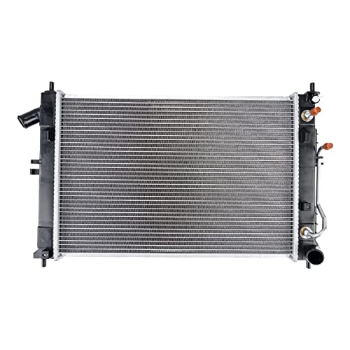 Image of KAX Radiator, CU13412 OE Style Bolt-On Aluminum Core Radiator Replacement E-lantra, Forte, Forte Koup1.8L 2.0L, 21-3 /4 inchW, 15-1 /2 inchH, 1-3 /8 inchInlet, 1-5 /16 inchOutlet