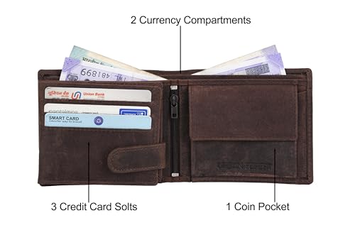 URBAN FOREST Mastodon Vintage Brown Leather Wallet for Men 3 41nYAu4N25L