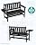 SERWALL HDPE Outdoor Bench, Weatherproof Porch Bench, 1 Pack, Black