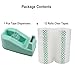 Aacehlh Desktop Tape Dispenser,1 Pack Green Tape Dispensers with 12Rolls Transparent Tape, for Packaging in Office,Restaurant, Flower Shop,Cake Shop (Green)