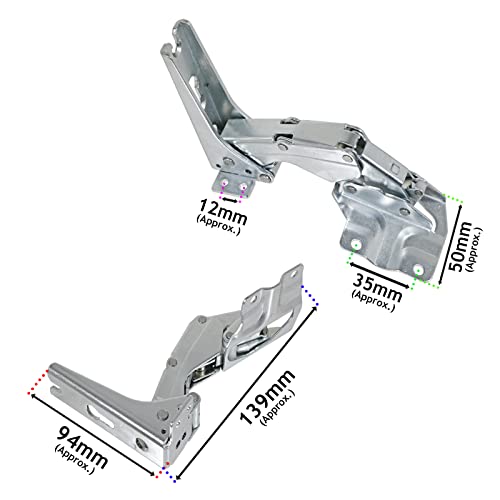 Spares2go Hettich 5.0 41.5 - Set di cerniere