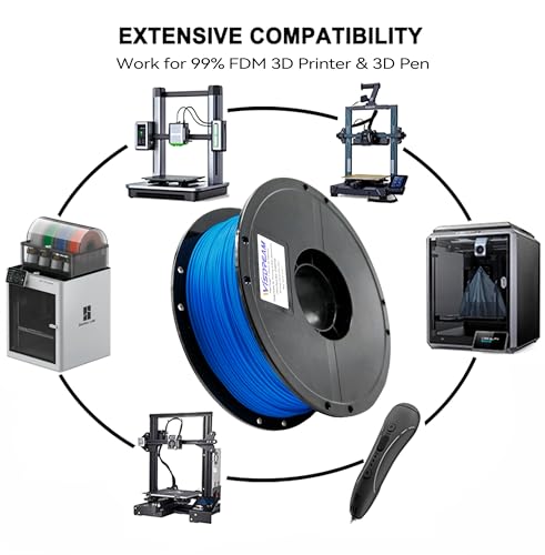 Image of FlexiTough Flexible Filament Specifically for Printing Real-Game Bouncy Airless Basketball,1.75mm,1KG (2.2lbs), Royal Blue