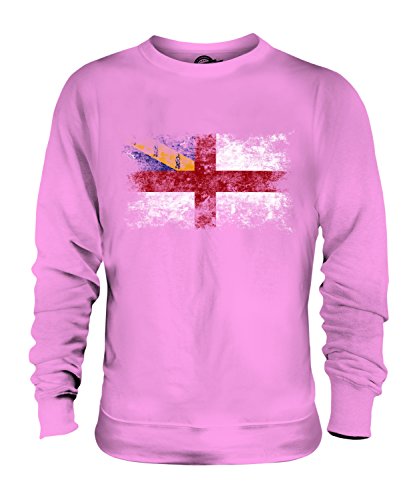 Sweat-shirt homme femme Candymix Herm Île pull drapeau délavé coton unisexe