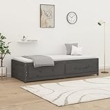 Home Outdoor OthersDay Bed Grey 90x190 cm Single Solid Wood Pine