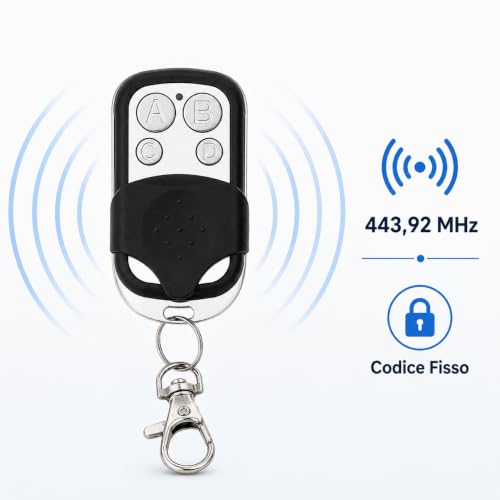 2 télécommandes Portail 443,92 MHz à Code Fixe Universel – vue 3