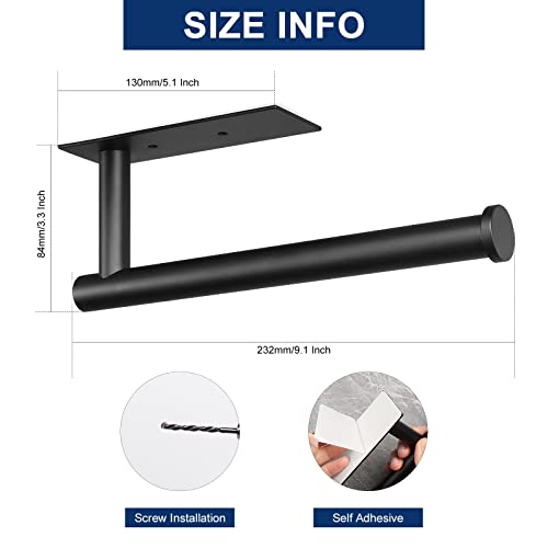 Nearmoon Self Adhesive Hand Towel Holder/Towel Ring, Stainless Steel Hand Towel Bar Rustproof Stick On Wall-Towel Rack For Bathroom/Kitchen, Adhesive And Wall Mounted (9 Inch-Round, Matte Black) #TOP1