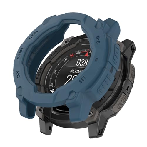 For GARMIN Instinct 3 50mm ケース シリコン製 カバー YANMONGI 保護ケース 耐衝撃 全面保護 衝撃吸収 簡易着脱 軽量 高耐久 保護カバー ガーミン(GARMIN) Instinct 3 Dual Power 50mm