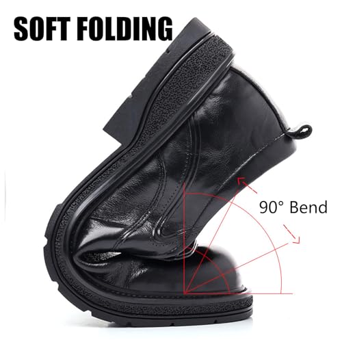 Men's Genuine Leather Slip-On Dress Shoes Thick Sole Casual Business Formal Penny Loafers Shoes3