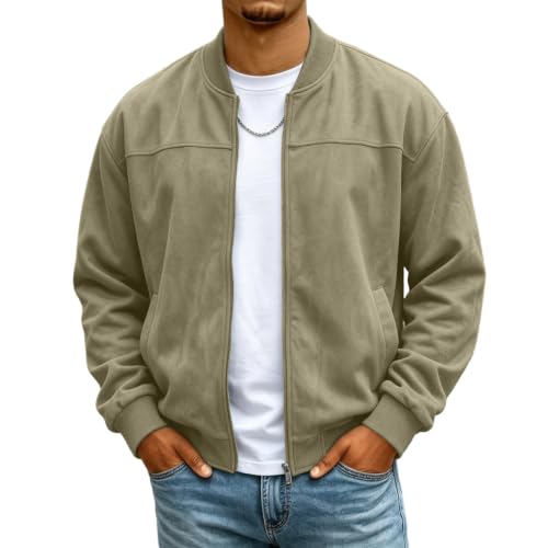 Mens Lightweight Jackets Zip Up Business Casual Bomber Jacket with Pockets - image 1