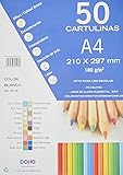 Dohe 30106 - Pack de 50 cartulinas, color blanco