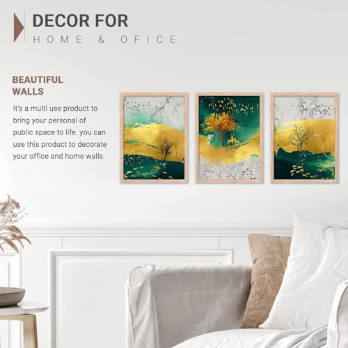 Image of kotart Modern Wall Art Framed Painting for Wall Decoration - Wall Paintings for Living Room, Bedroom - Big Size Wall Painting - Set of 3 - D (Art 10, 13x17 inch)