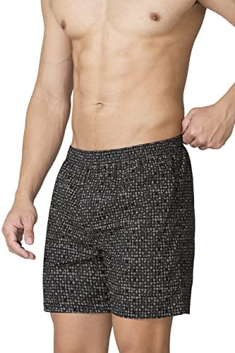 Image of Van Heusen Men Allover Print Boxer Shorts - 100% Super Combed Cotton - Pack of 2 - Functional Pockets