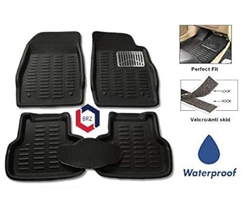 BRZ 3D/4D Car Floor/Foot Mats for Maruti Suzuki Swift 2017+ | Black Colour| 6 Months Warranty