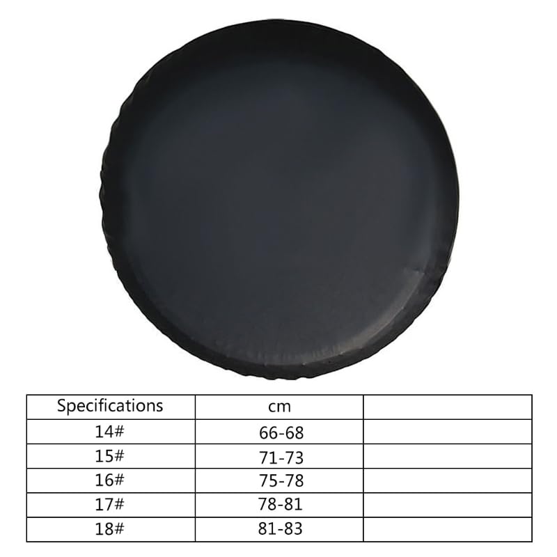 Reserveradabdeckung für Auto 14"/15"/16"/17"/18" Zoll Reserveradabdeckung Radabdeckungen for jeden Durchmesser PVC wasserdichte staubdichte Abdeckung for Universalauto (Color : 17 Inch)