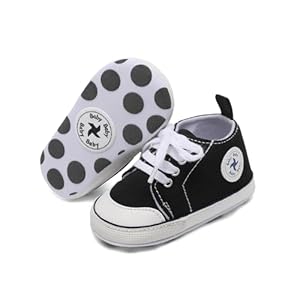 Baby Girls Boys Shoes Soft Anti-Slip Sole Newborn First Walkers Star High Top Canvas Denim Unisex Infant Sneaker