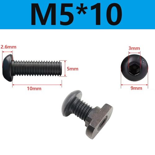 24 sets m5 mlok t-nuts amp screws replacement sets steel for mlok system accessory installation with allen key m5-button-head cap