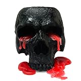 Skull Candle Holder Retro Human Skull Head Pillar Candles Holder Handmade Resin Skeleton Tealight Ca