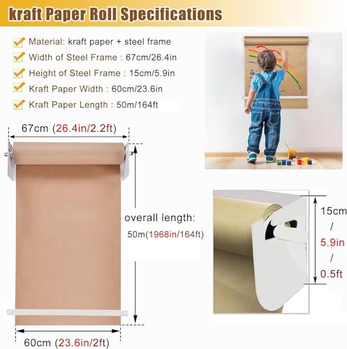 Support rouleau papier kraft 37cm pour liste de tâches et notes de studio - 4