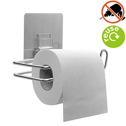 Preisvergleich Produktbild CLOFY Toilettenpapierhalter ohne Bohren, Selbstklebender Papierhandtuchhalter, Selbstklebender Wand-Papierhandtuchhalter für Badezimmer und Küche, Edelstahl 304