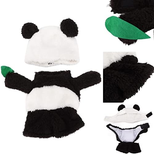 Marvellous Dog Costume,Panda Pet Costume Set Skin-friendly Comfy Pet Clothes Puppy Halloween Outfit Adorable Dog Costumes Sets With Cap for Small Medium Dogs Cats Animals(M ), black and white