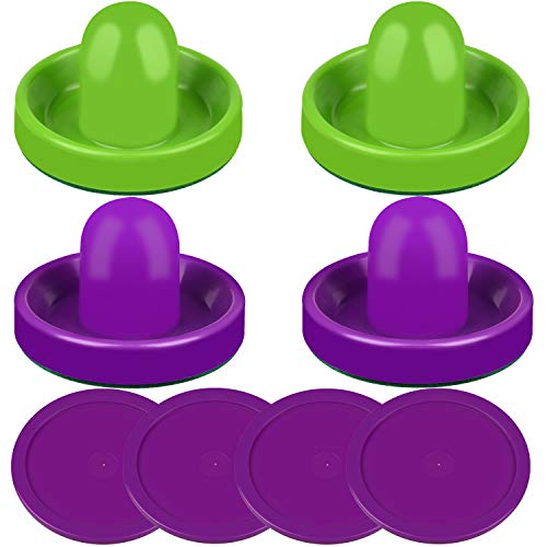 ONE250 Air Hockey Pushers and Purple Air Hockey Pucks, Goal Handles Paddles Replacement Accessories  - //coolthings.us