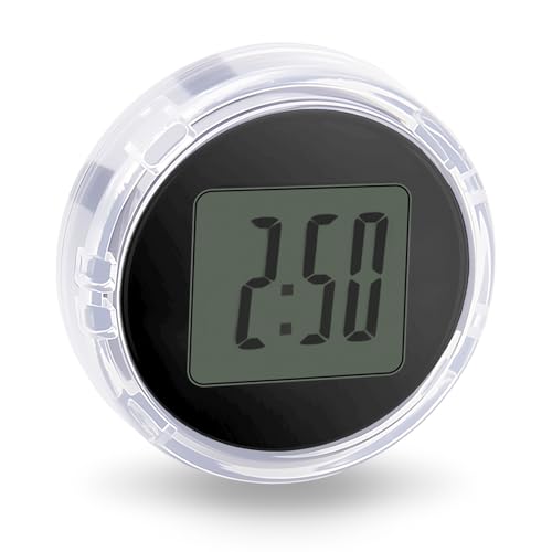 Horloge Numérique de Moto, IP64 Imperméable Montre pour Guidon de Vélo Etanche Montre pour Voiture Autocollante, Adhésives Mini Horloge pour Moto pour...