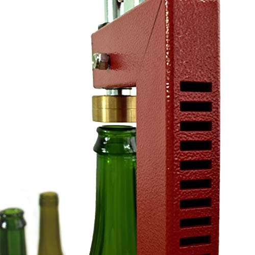 Duhalle 275 capsuleuse Super Pro Base Acier pour Capsules 26 et 29 mm, Rouge, 30 x 45 x 80 cm - Image 4