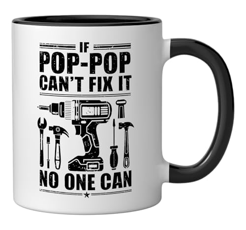 Taza de cerámica para café If Pop-Pop Can't Fix It No One Can miniatura 2