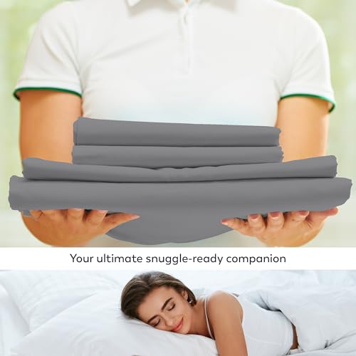 Purity Home 400 Thread Count 100 Cotton Sheets, Cooling Percale Queen