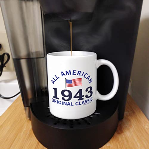 80Th Birthday Gifts For All 1943 All American Classic Patriotic Gift Coffee Mug Tea Cup White #TOP4