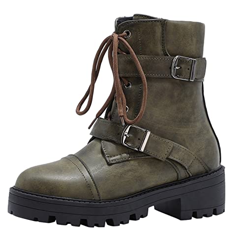 Bottes en dentelle pour femme à lacets et détails de boucles mode automne