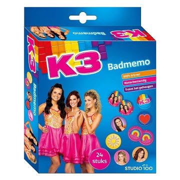 Studio 100 jouets de bain K3 mémo de bain 24 pièces coussinets mousse